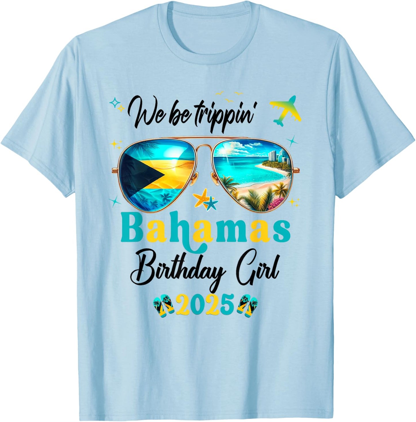 Nassau Bahamas Family Vacay Birthday Girl Crew Group T-Shirt - T-Shirt | Light Blue
