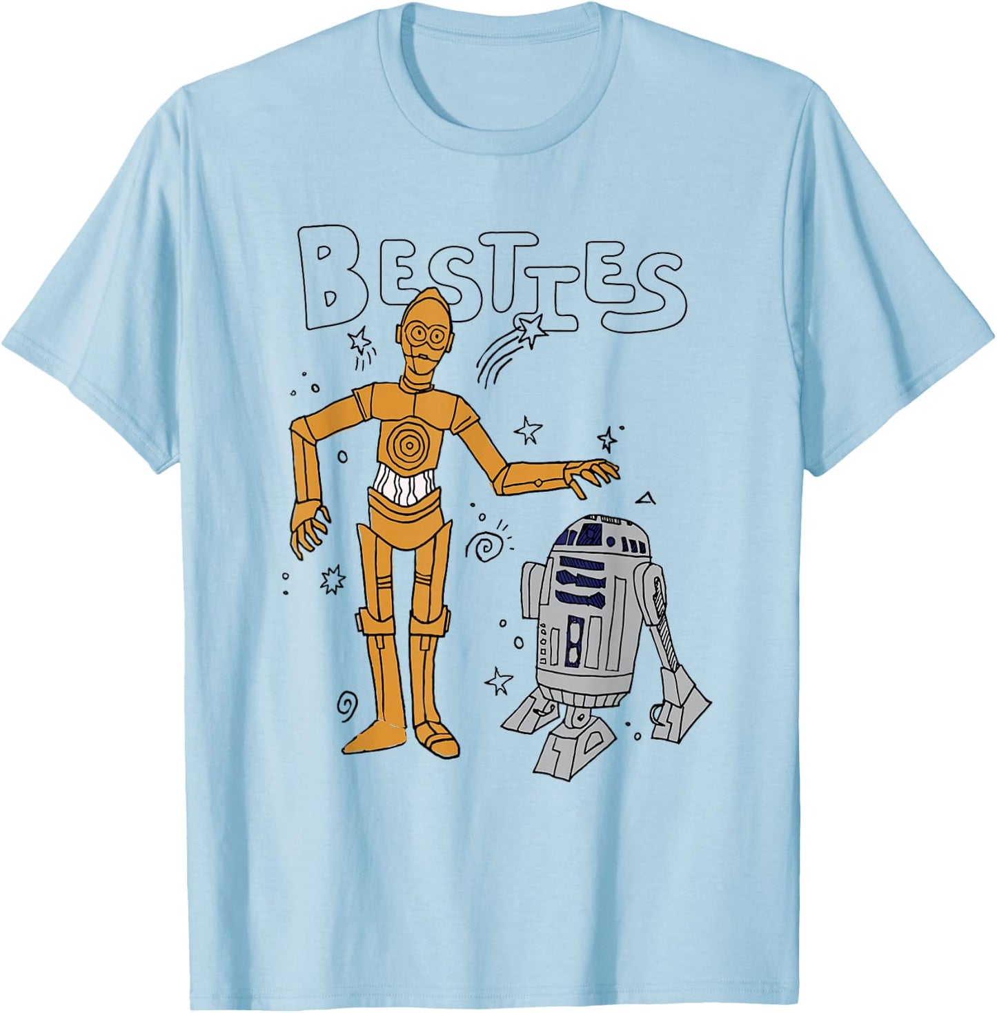 Star Wars R2-D2 and C-3PO Besties T-Shirt - T-Shirt | Light Blue