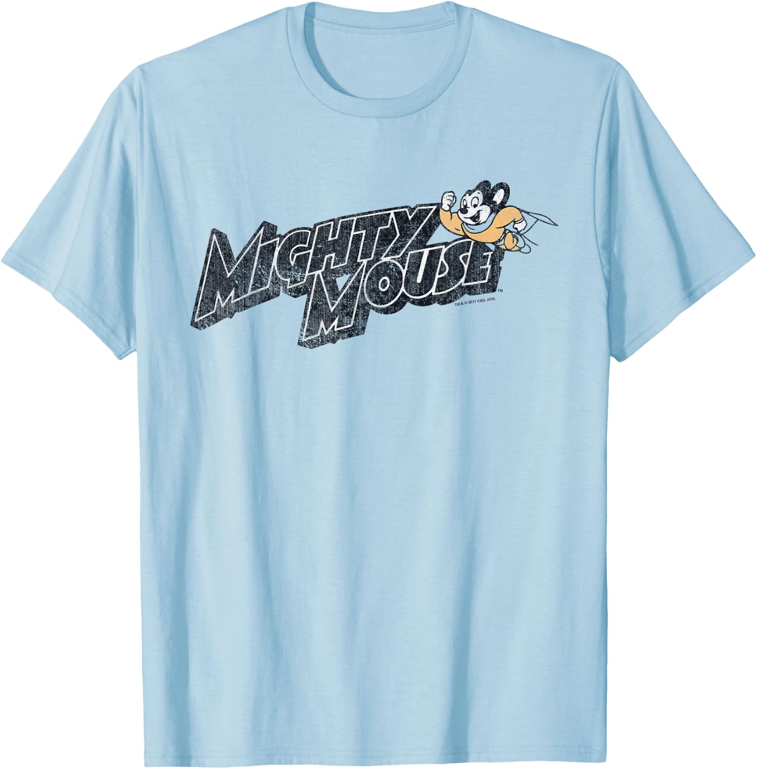 Mighty Mouse Might Logo T-Shirt - T-Shirt | Light Blue