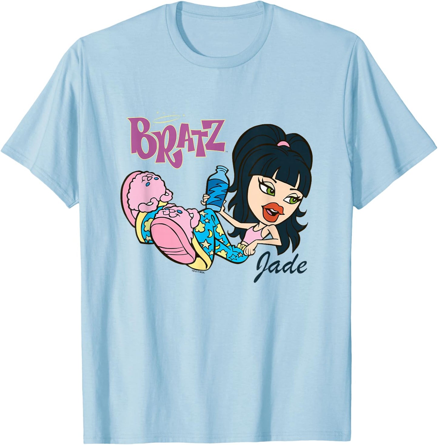 Bratz BFFs Sleepover Jade Chilling In Her Pajamas T-Shirt - T-Shirt | Light Blue