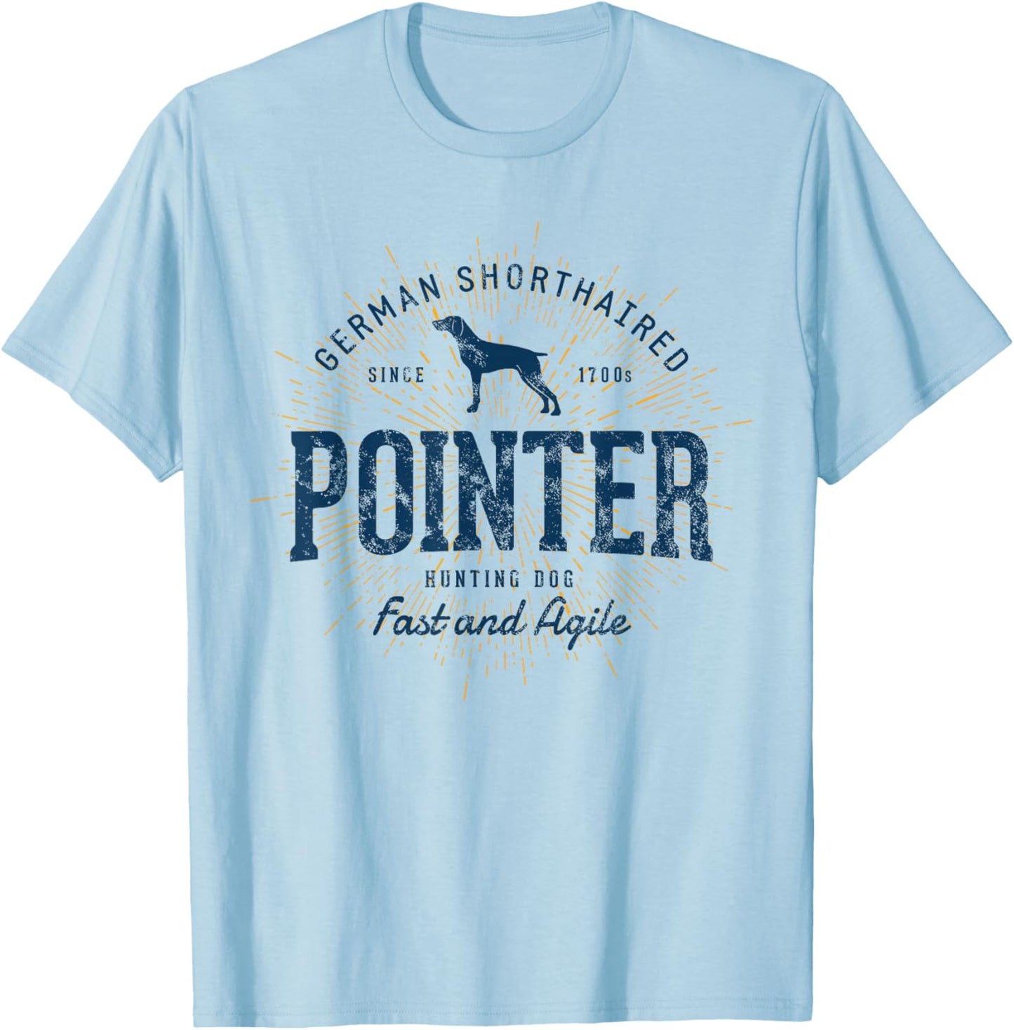 Vintage German Shorthaired Pointer Retro T-Shirt - T-Shirt | Light Blue