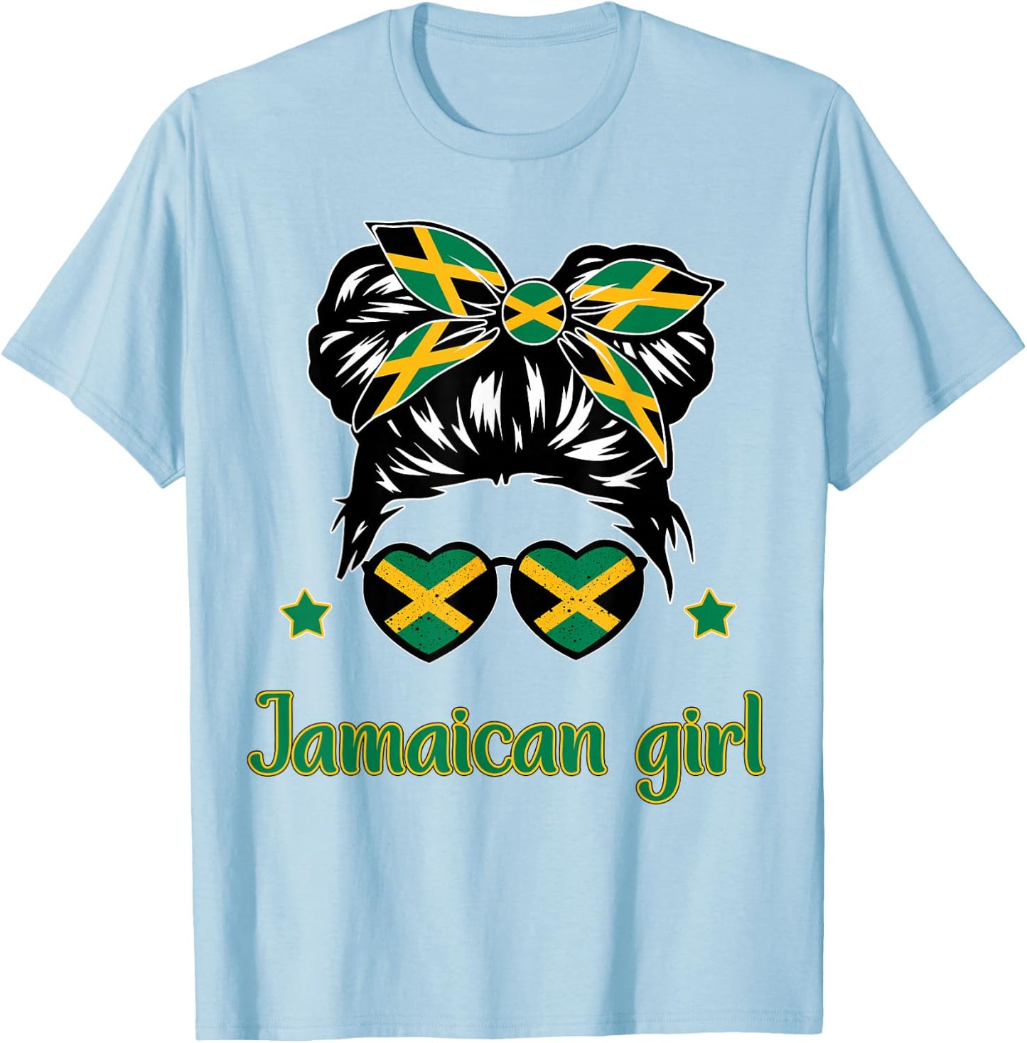 Toddler Girl Jamaican Flag Jamaica Baby Kid Boy Women T-Shirt - T-Shirt | Light Blue