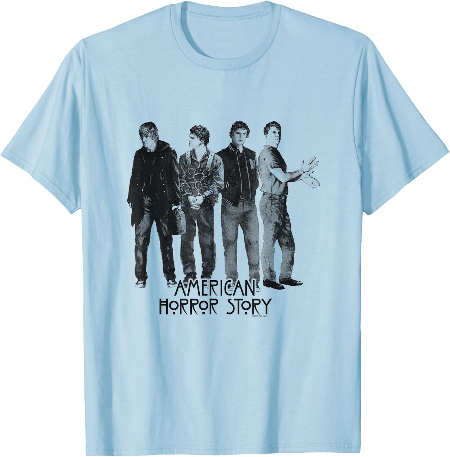 American Horror Story Evan Characters T-Shirt - T-Shirt | Light Blue