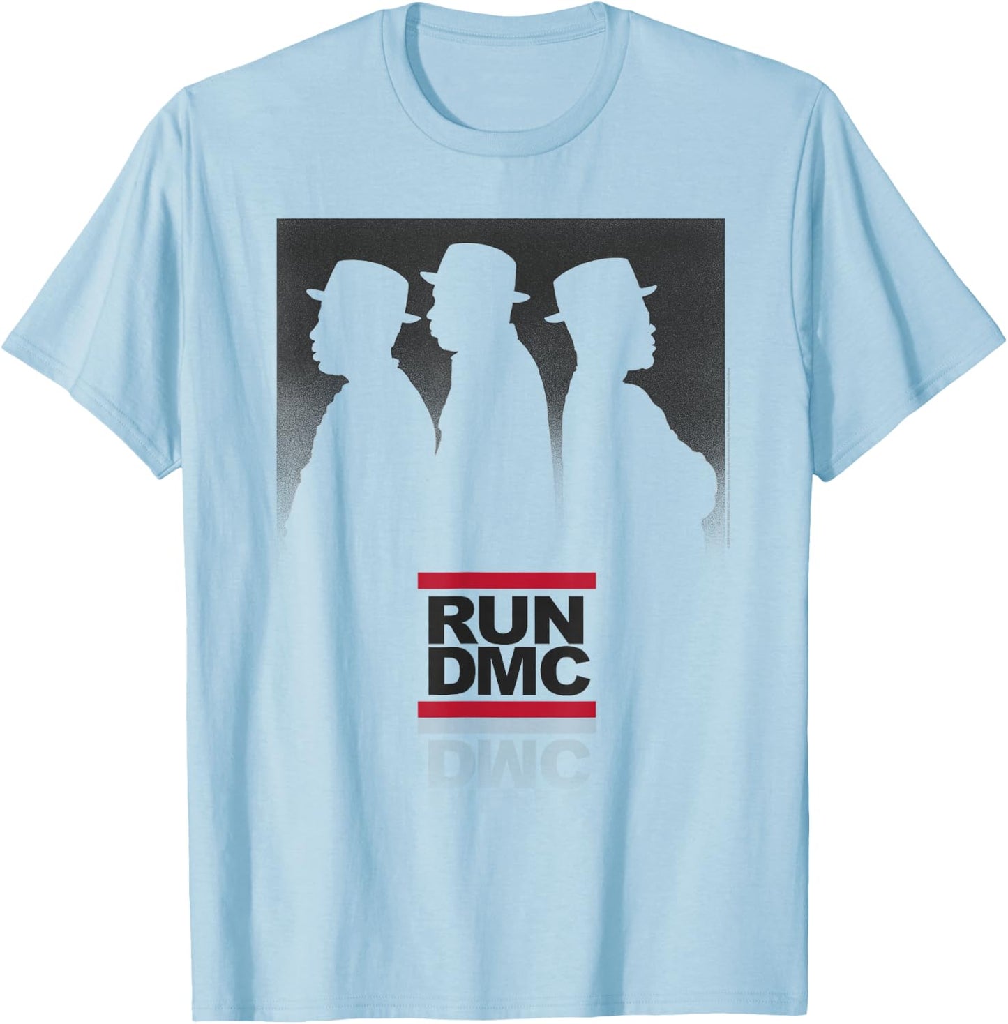 Run DMC Official White Silhouettes T-Shirt - T-Shirt | Light Blue