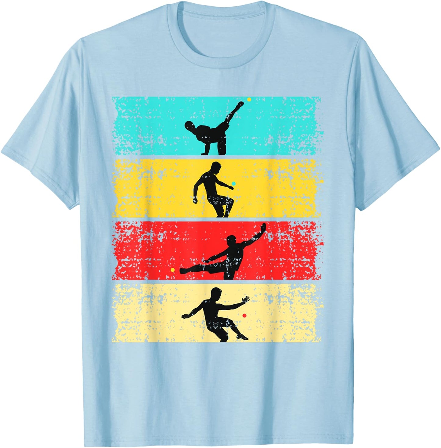 Footbag Retro Graphic Footbagger Footbag Player Freestyle T-Shirt - T-Shirt | Light Blue