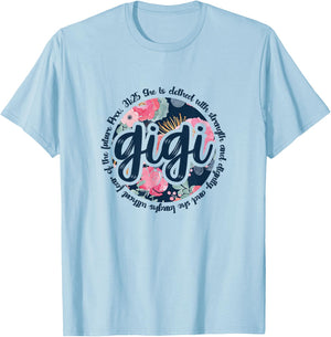 Proverbs 31 Gigi Proverbs 31:25 Christian Floral T-Shirt - T-Shirt | Light Blue