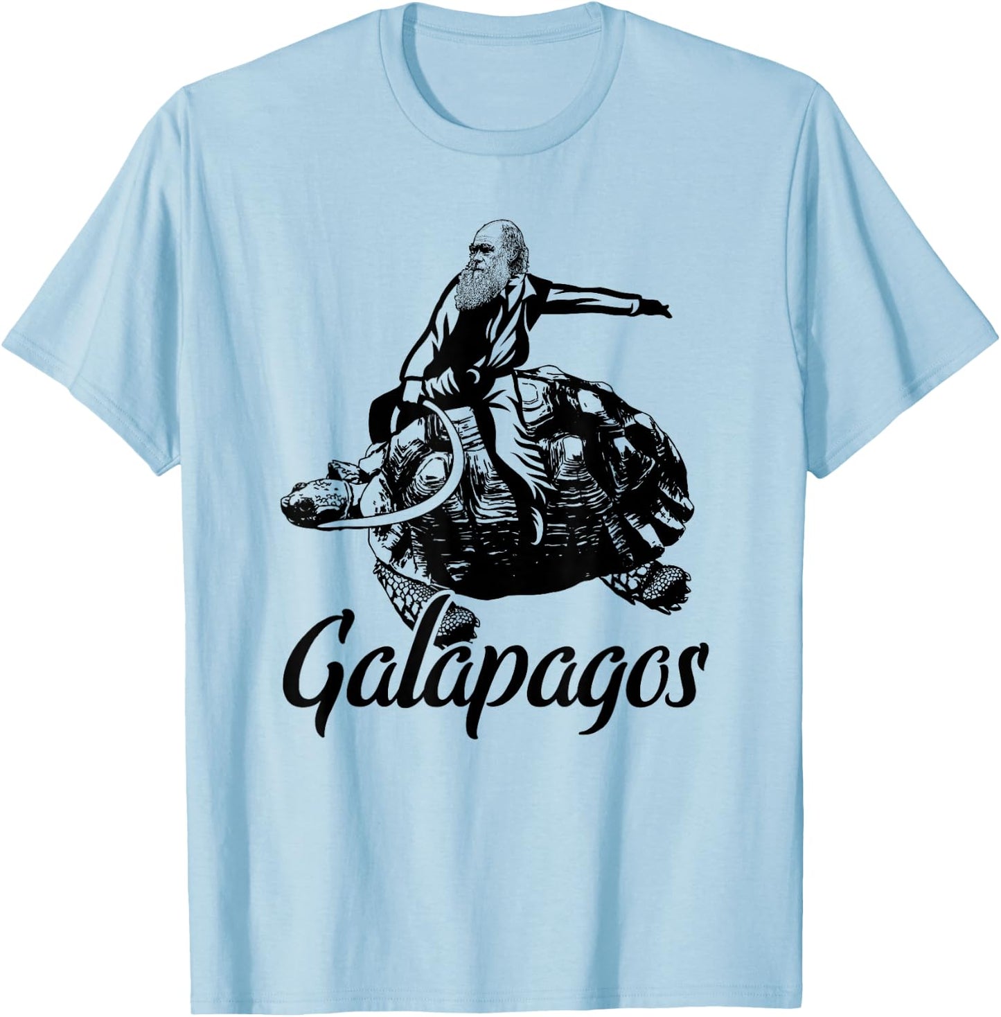 Charles Darwin Galapagos Islands Evolution T-Shirt - T-Shirt | Light Blue