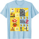 Super Mario Maker 2 Character Gameplay Panel Logo T-Shirt - T-Shirt | Light Blue
