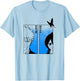 Bleach Ichigo & Rukia Half Faces with Jigokucho Anime T-Shirt - T-Shirt | Light Blue