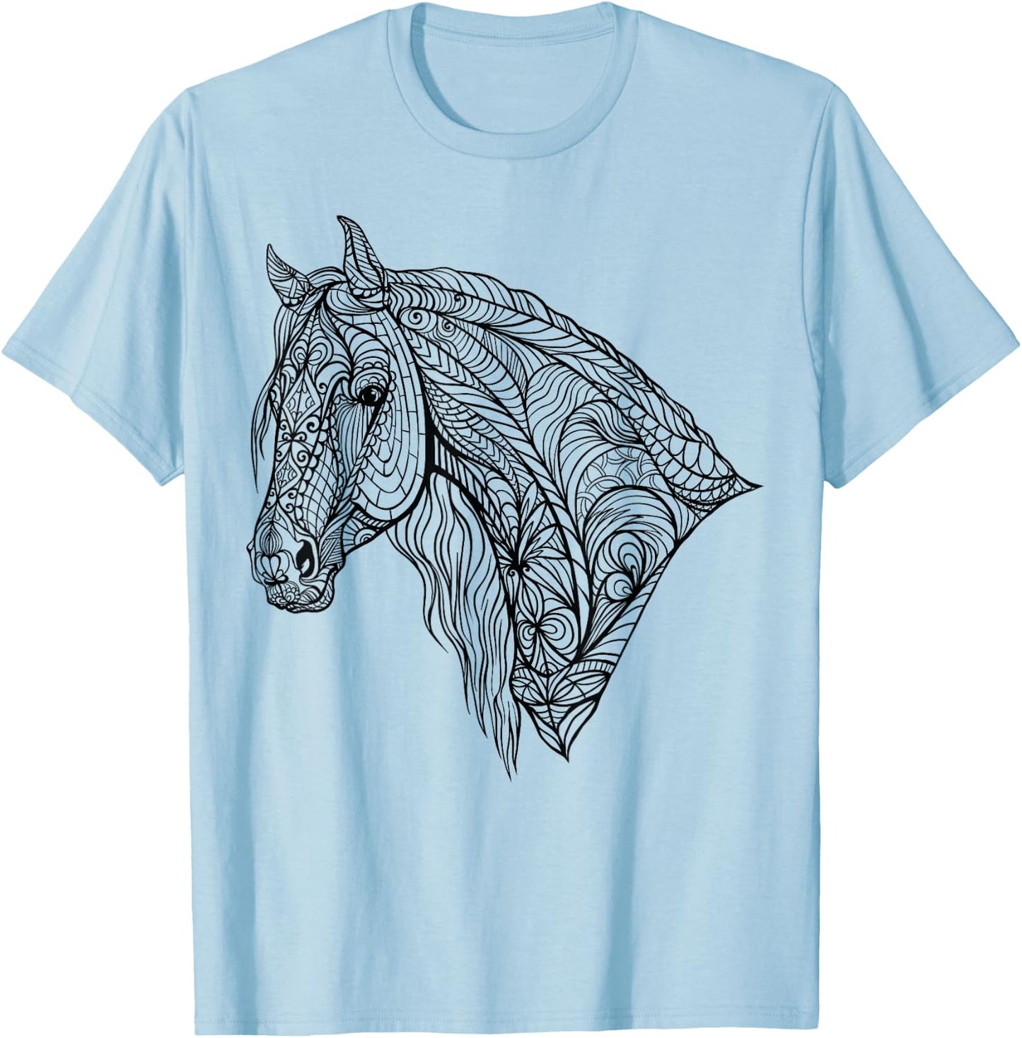Cute horse to paint and color in for children T-Shirt - T-Shirt | Light Blue