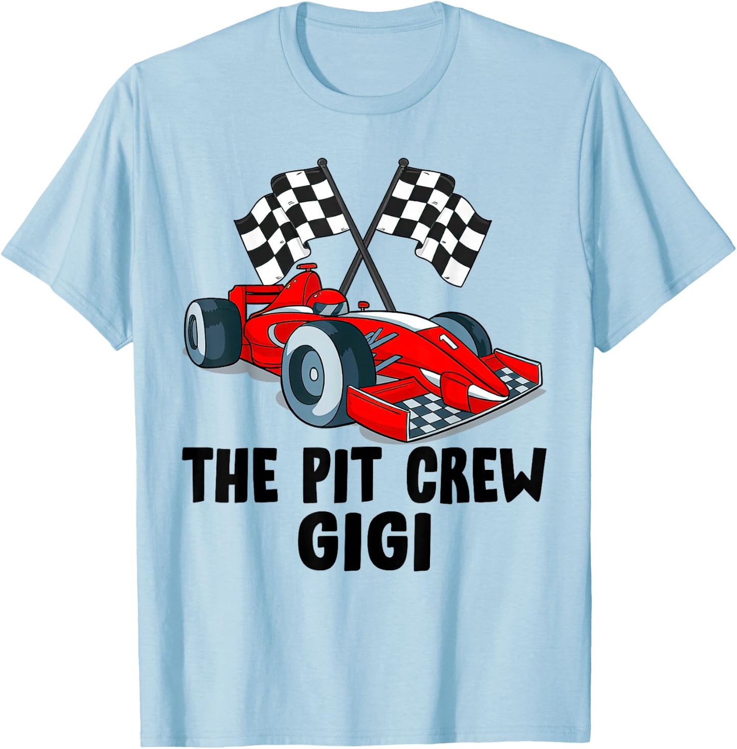 Gigi Pit Crew Race Car Birthday Party Racing Family T-Shirt - T-Shirt | Light Blue