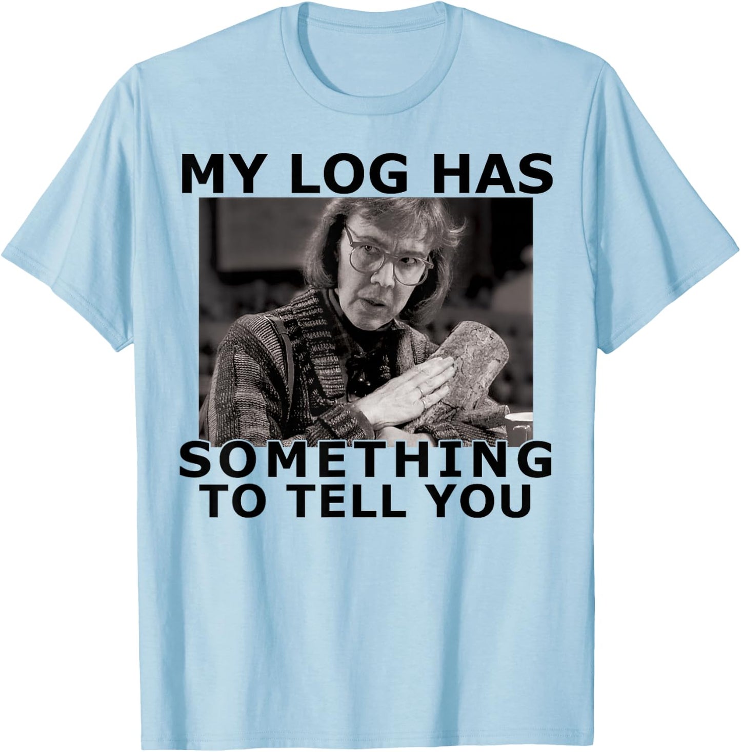 Twin Peaks My Log Has Something To Tell You Graphic T-Shirt - T-Shirt | Light Blue