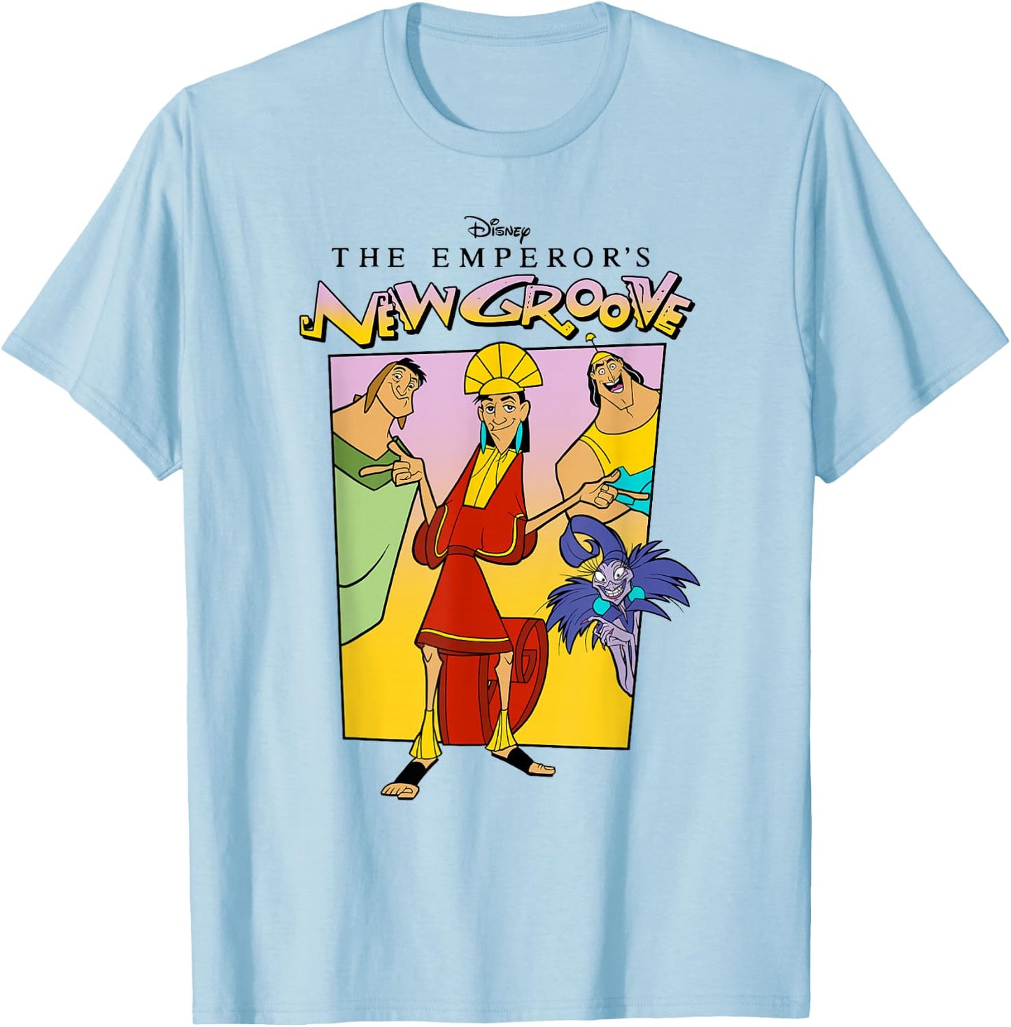 Disney The Emperor's New Groove Group Shot Poster T-Shirt - T-Shirt | Light Blue