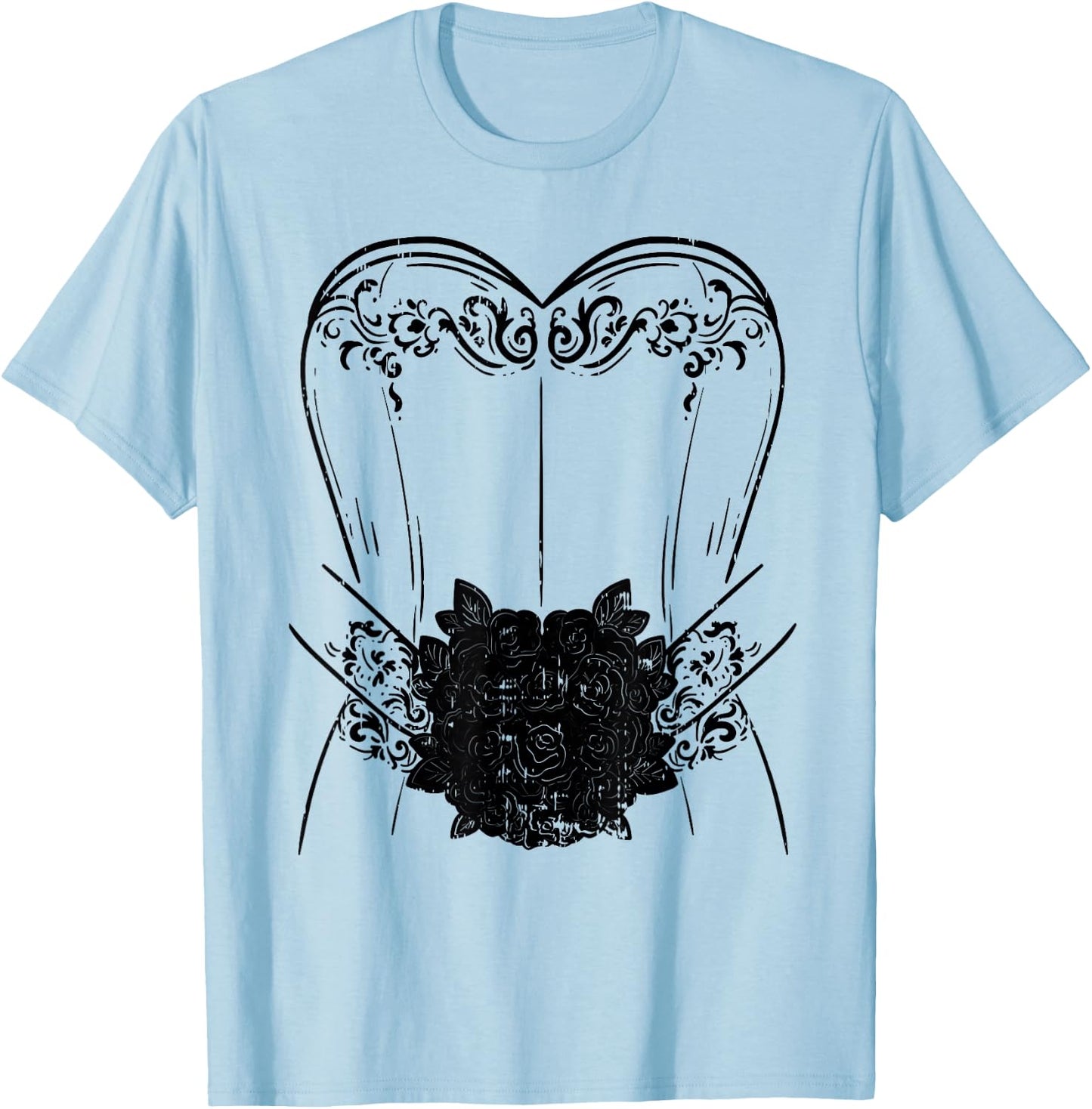 Hen Party Wedding Dress Wedding Hen Party T-Shirt - T-Shirt | Light Blue