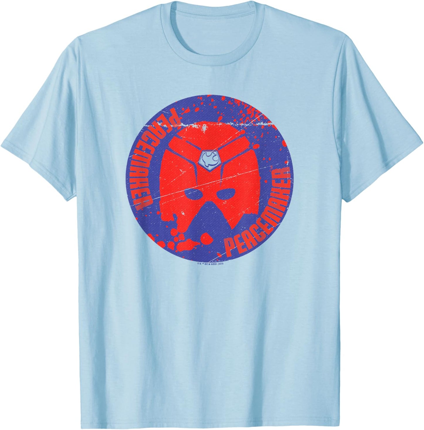 Peacemaker Helmet Badge T-Shirt - T-Shirt | Light Blue