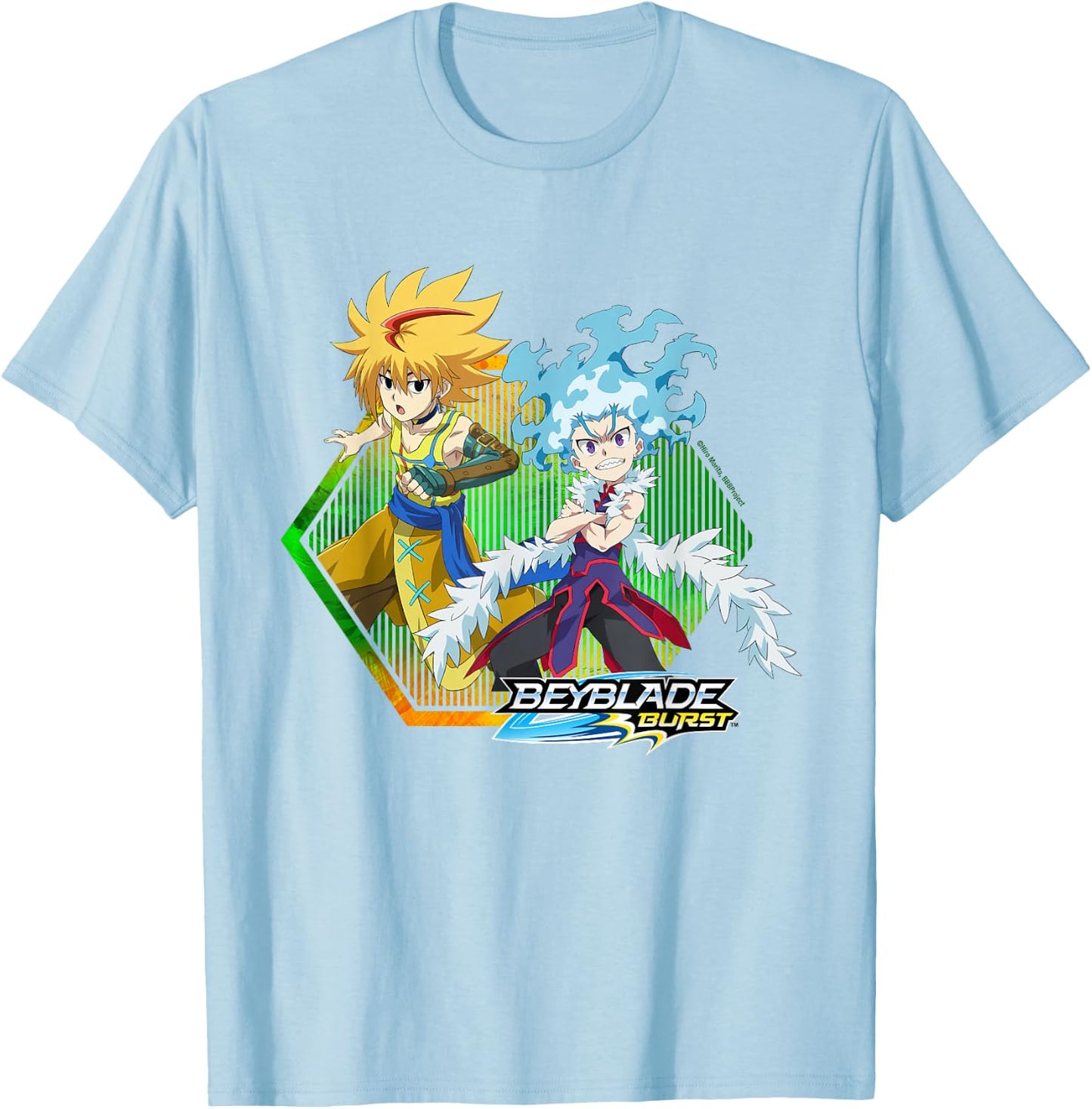 Beyblade Burst Quaddrive Free and Lui T-Shirt - T-Shirt | Light Blue