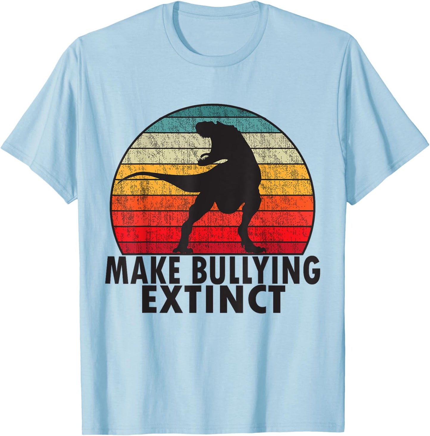 Make Bullying Extinct We Wear Orange For Unity Day Dinosaur T-Shirt - T-Shirt | Light Blue