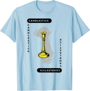 Clue Candlestick Playing Card Halloween Costume T-Shirt - T-Shirt | Light Blue