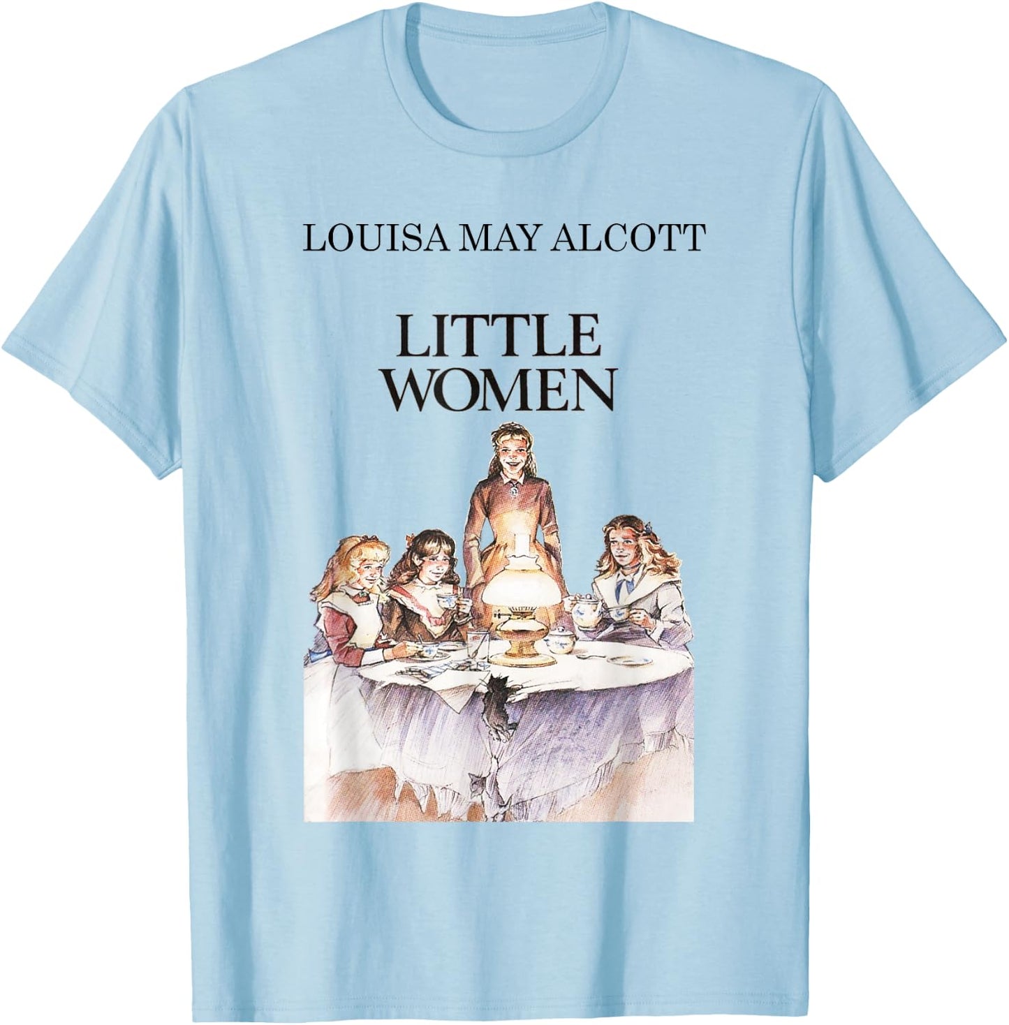 Little Women Louisa May Alcott Vintage Book Cover T-Shirt - T-Shirt | Light Blue
