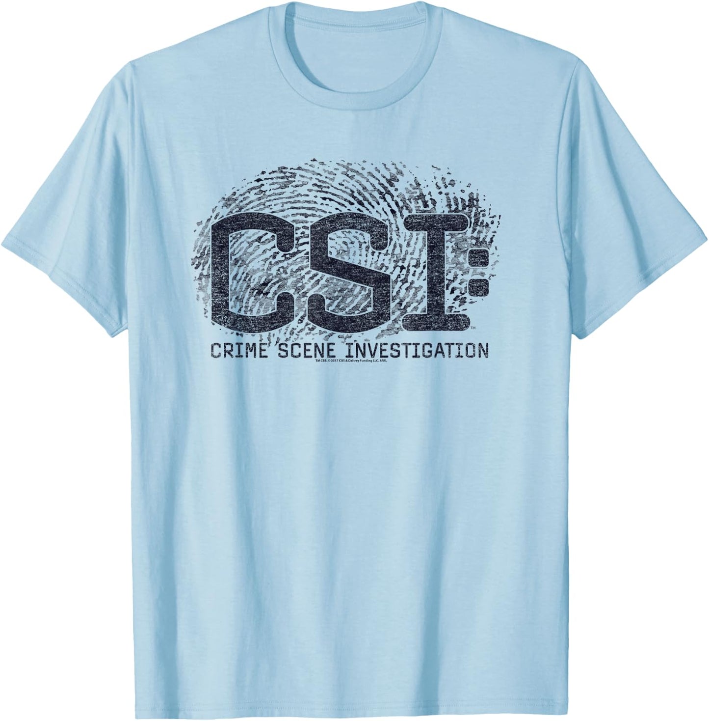 CSI Distressed Logo T-Shirt - T-Shirt | Light Blue