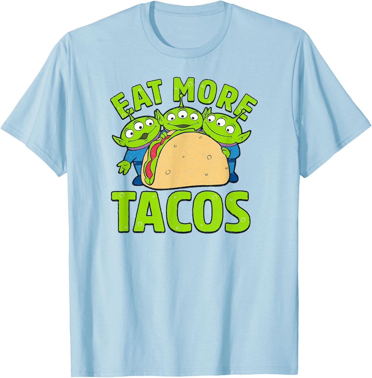 Disney Pixar Toy Story Aliens Eat More Tacos T-Shirt - T-Shirt | Light Blue