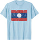 Vintage Laotian Flag of Laos Souvenir Men Women Kids T-Shirt - T-Shirt | Light Blue
