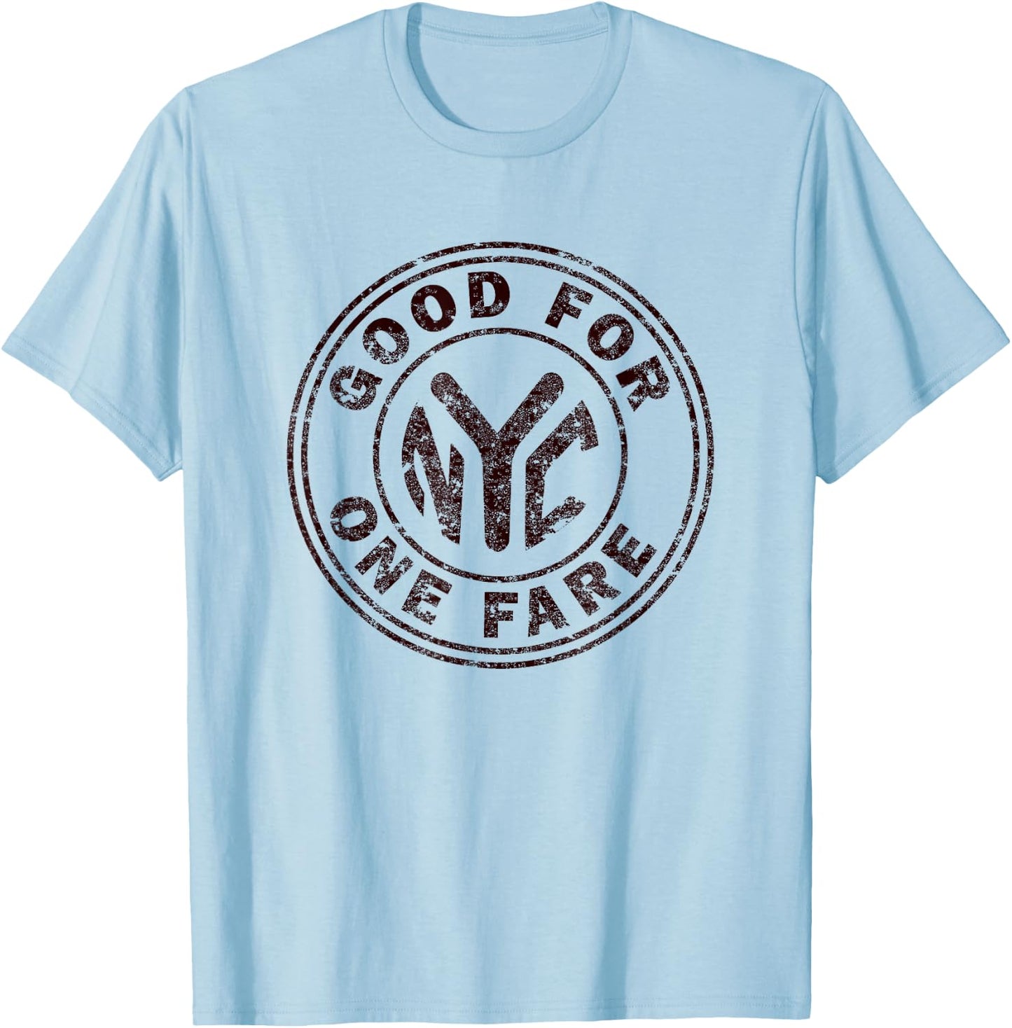 NYC Subway NY New York Subway Retro Vintage Token T-Shirt - T-Shirt | Light Blue