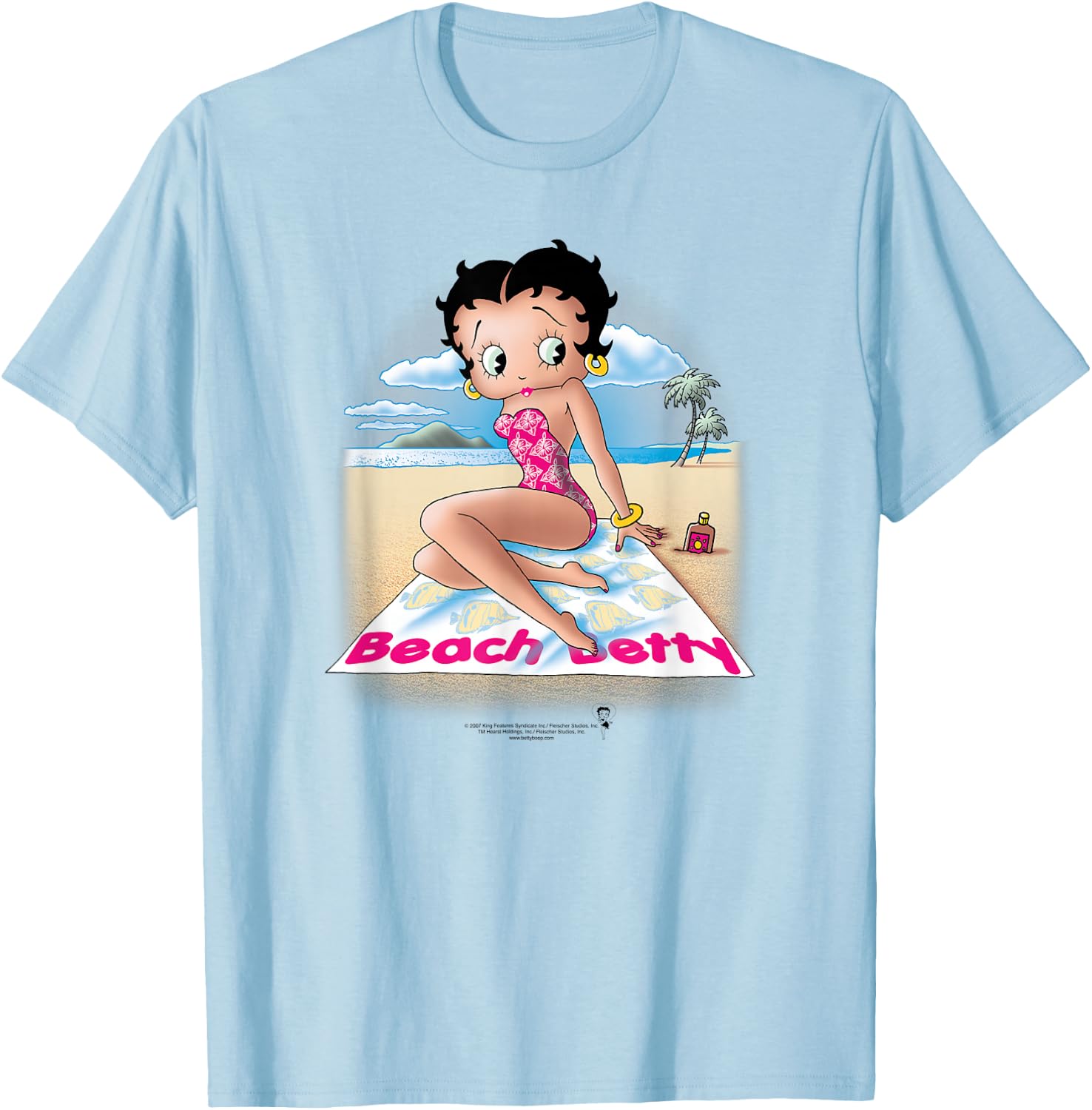 Betty Boop Beach Betty T-Shirt - T-Shirt | Light Blue