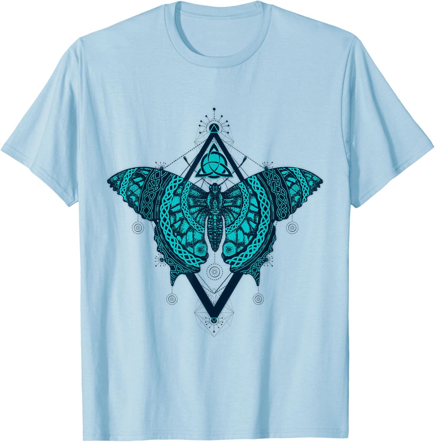 Celtic Knot Butterfly Charmed Tribal Triquetra T-Shirt - T-Shirt | Light Blue