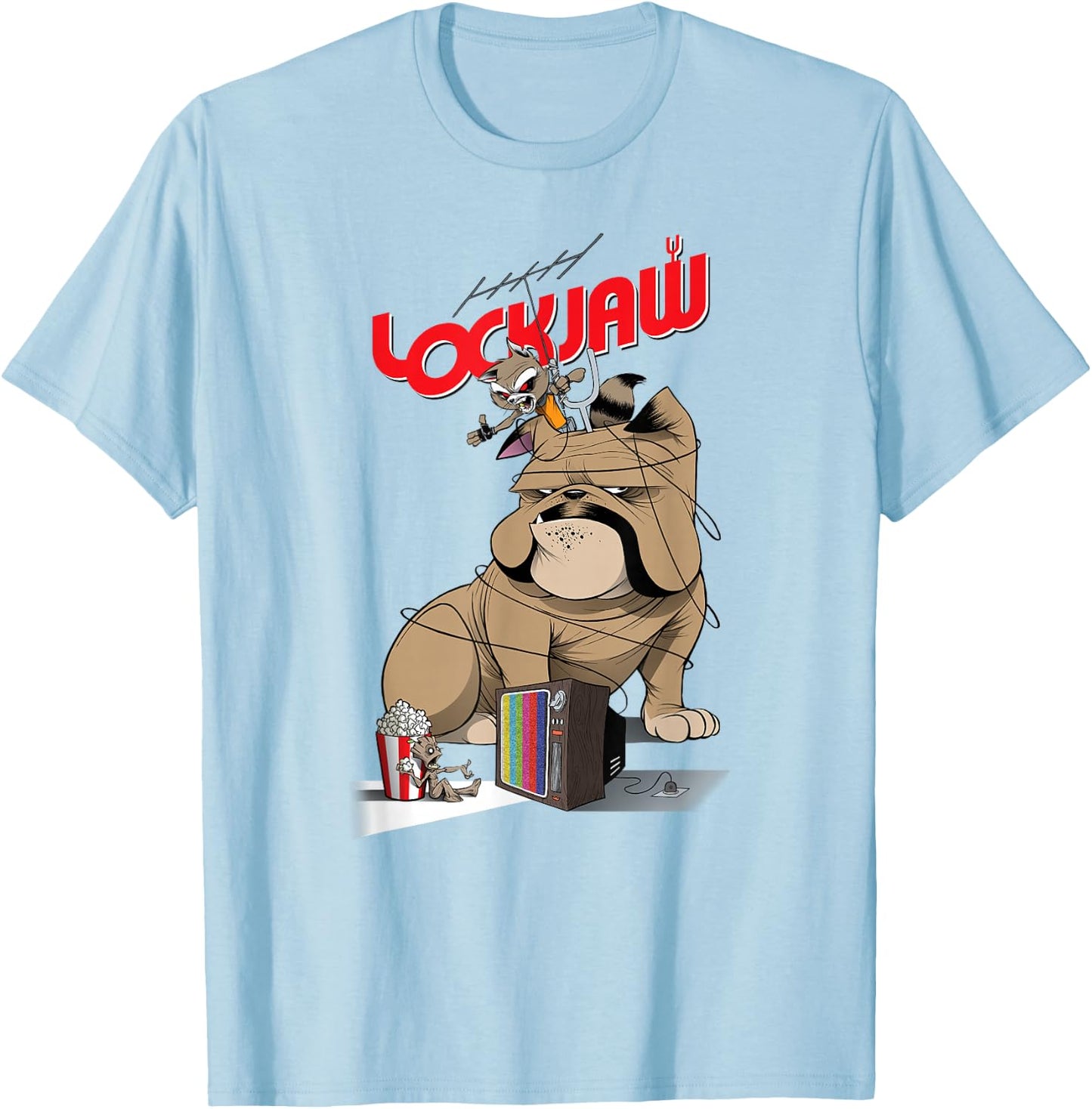 Marvel Guardians of the Galaxy Lockjaw #1 Variant Cover T-Shirt - T-Shirt | Light Blue