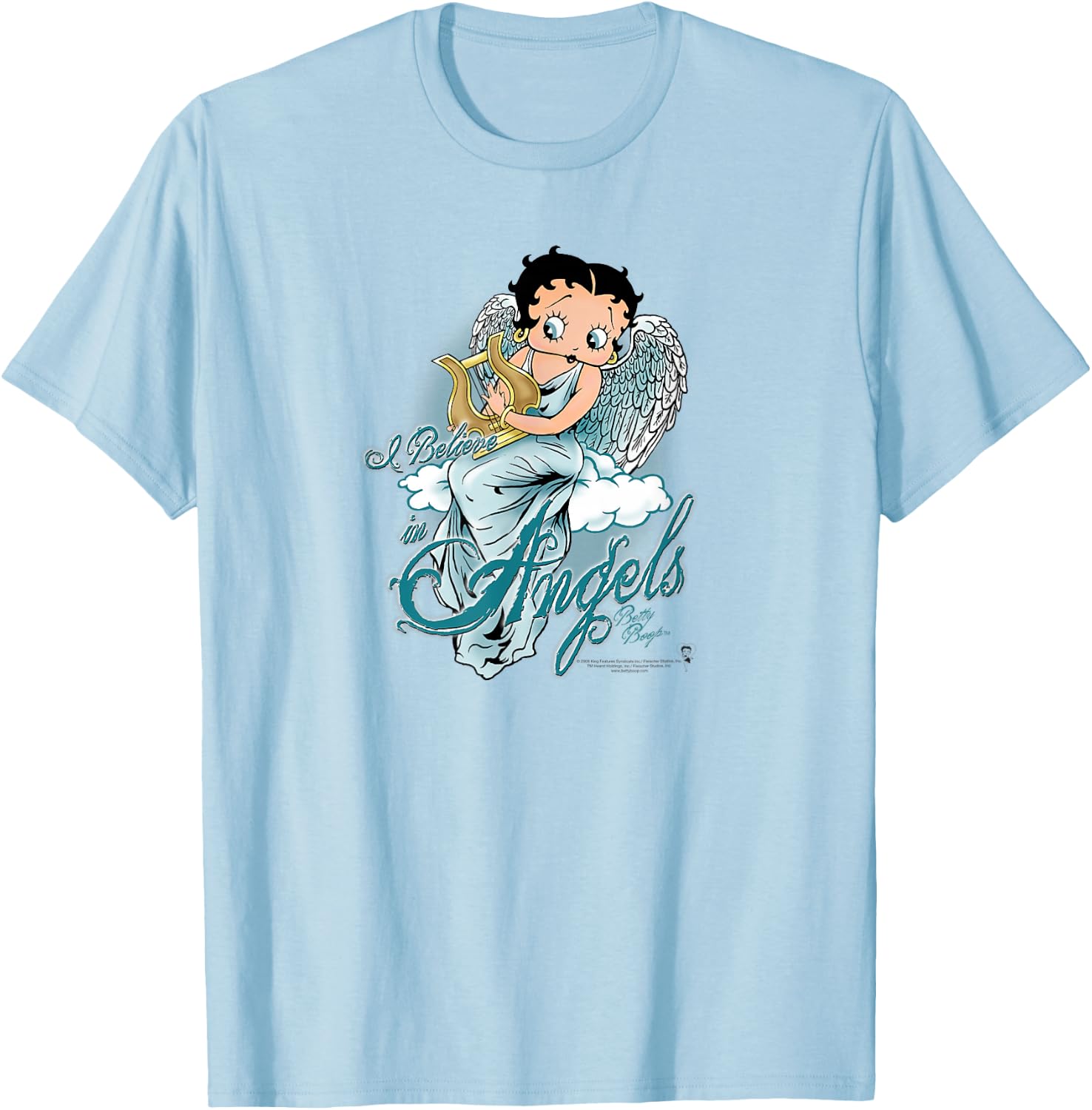 Betty Boop I Believe in Angels T-Shirt - T-Shirt | Light Blue