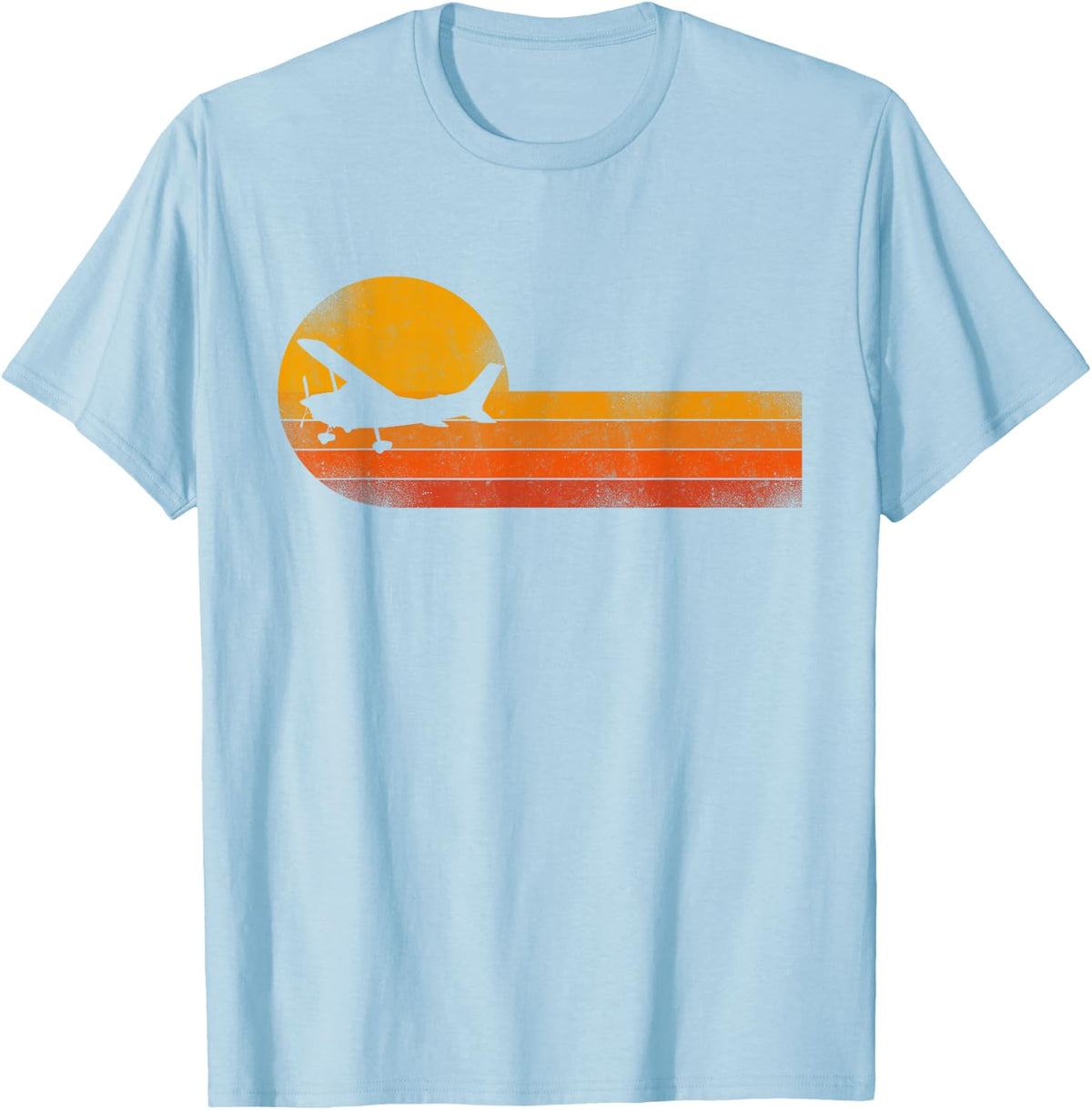 Commercial Aircraft Aviation Plane Pilot HD0 Airplane Pilot Vintage T-Shirt - T-Shirt | Light Blue