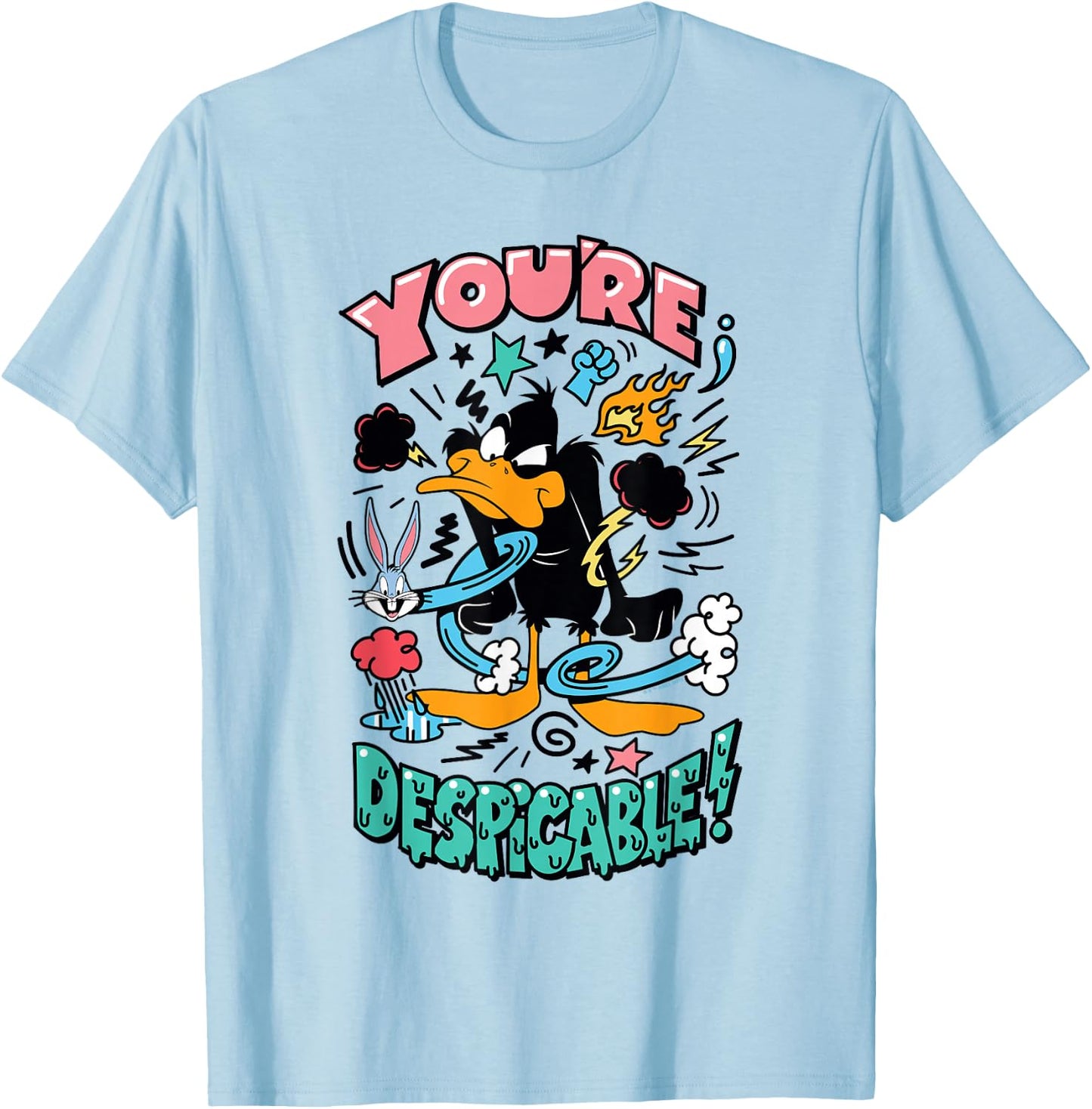 Looney Tunes Daffy Duck You're Despicable T-Shirt - T-Shirt | Light Blue