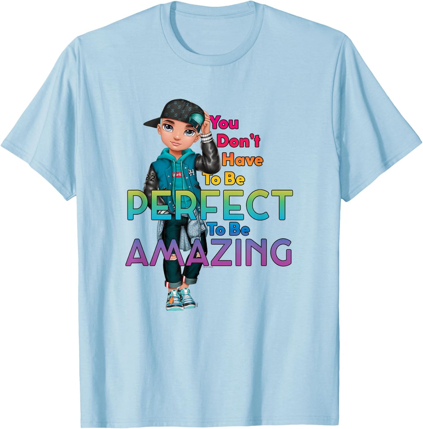 Rainbow High River Kendall Amazing Quote T-Shirt - T-Shirt | Light Blue
