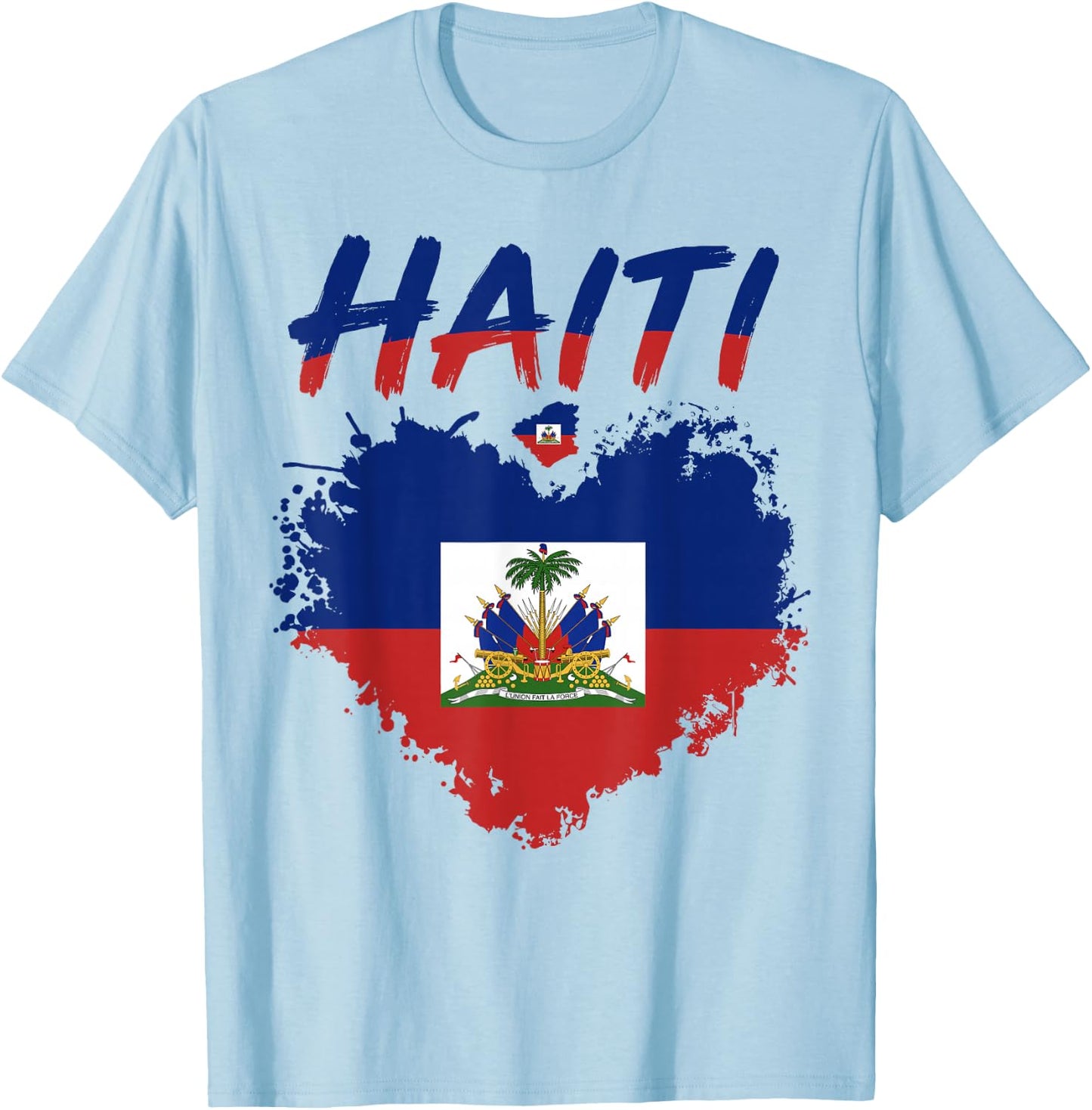 Haiti Haitian Flag Pride Men Women Kids T-Shirt - T-Shirt | Light Blue