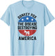 Donkey Pox The Disease Destroying America Donkeypox Back T-Shirt - T-Shirt | Light Blue