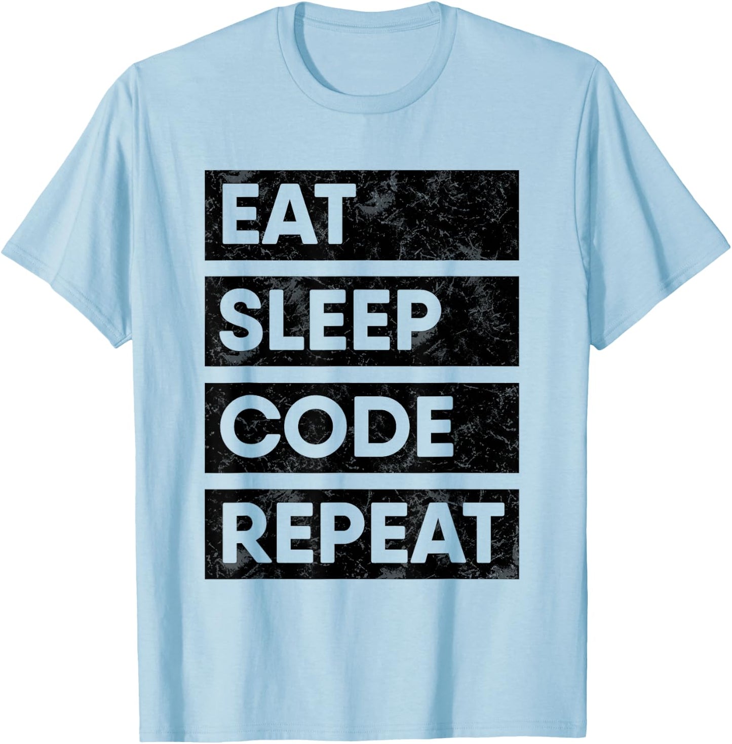 Programmer Eat Sleep Code Repeat Software Engineer T-Shirt - T-Shirt | Light Blue