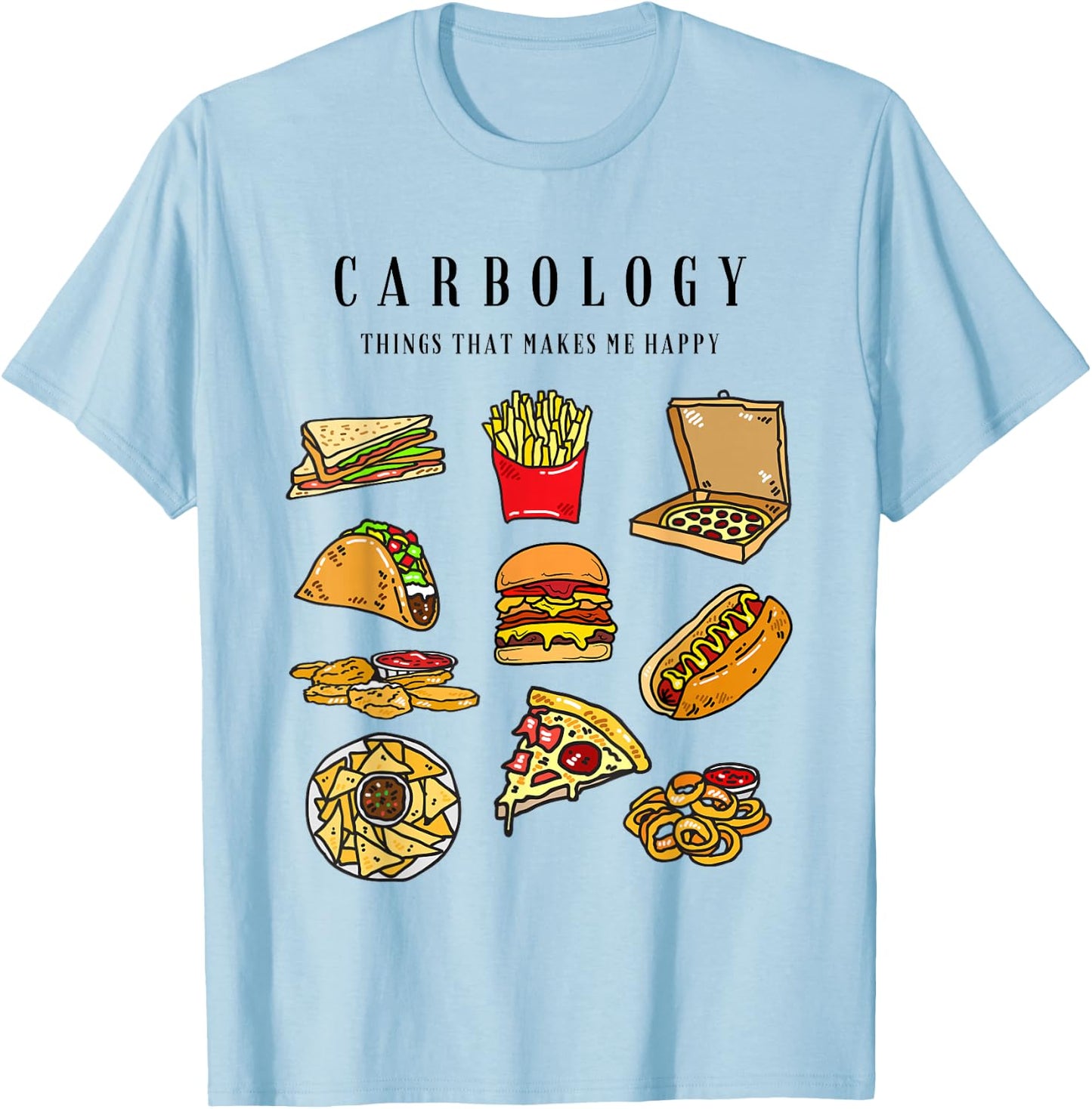 Carbology I love carbs funny vintage carbohydrates gift T-Shirt - T-Shirt | Light Blue