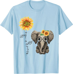 Blessed To Be Called Gigi Hippie Elephant Mother's Day T-Shirt - T-Shirt | Light Blue