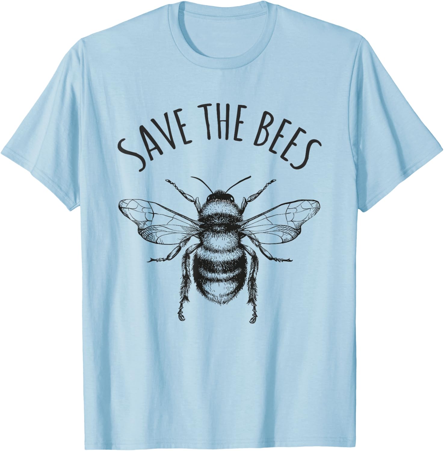 Save The Bees Day of Earth Save Our Planet T-Shirt - T-Shirt | Light Blue