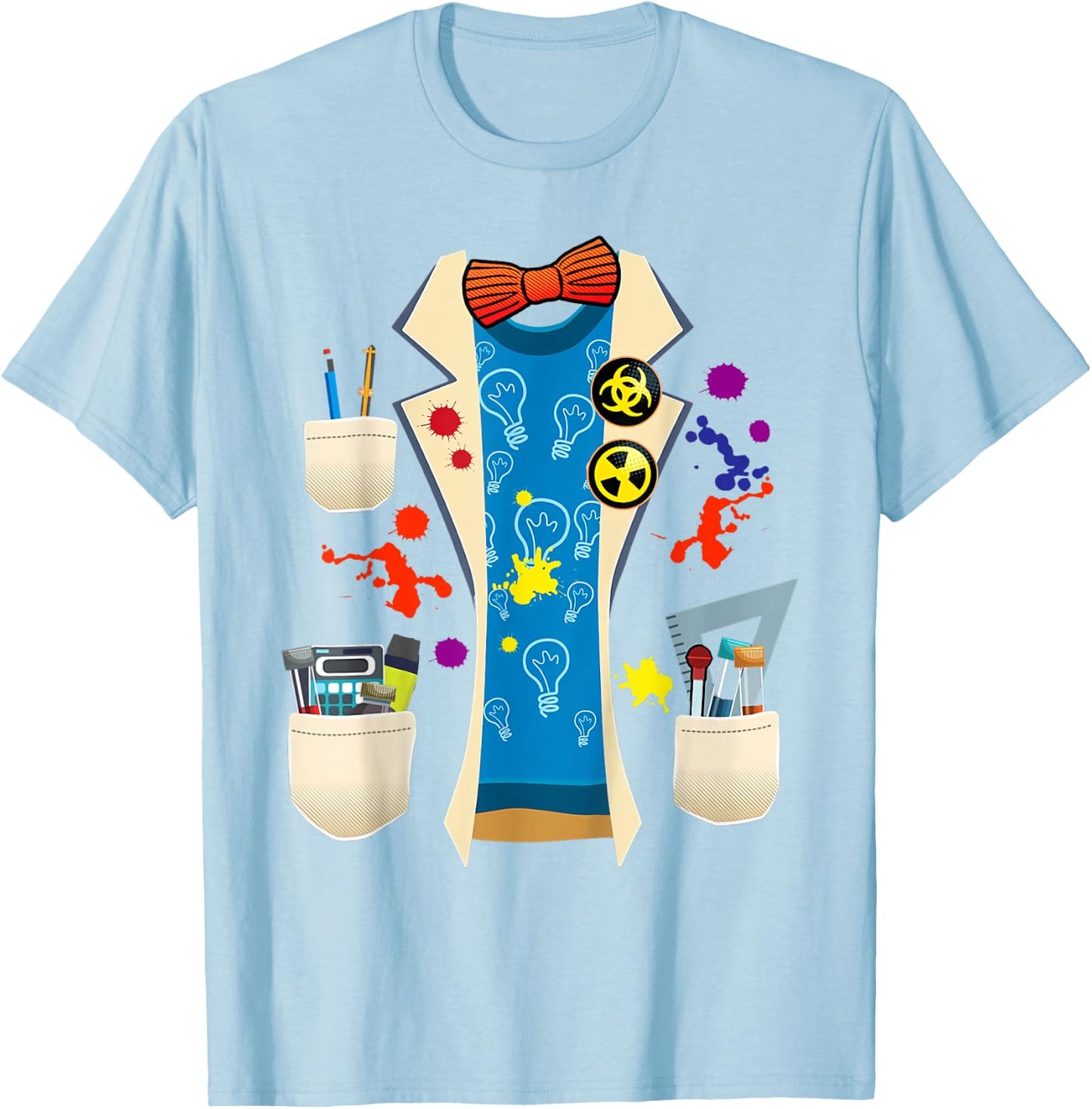 Nuclear Scientist Lab Coat Funny Nerdy Halloween Costume T-Shirt - T-Shirt | Light Blue