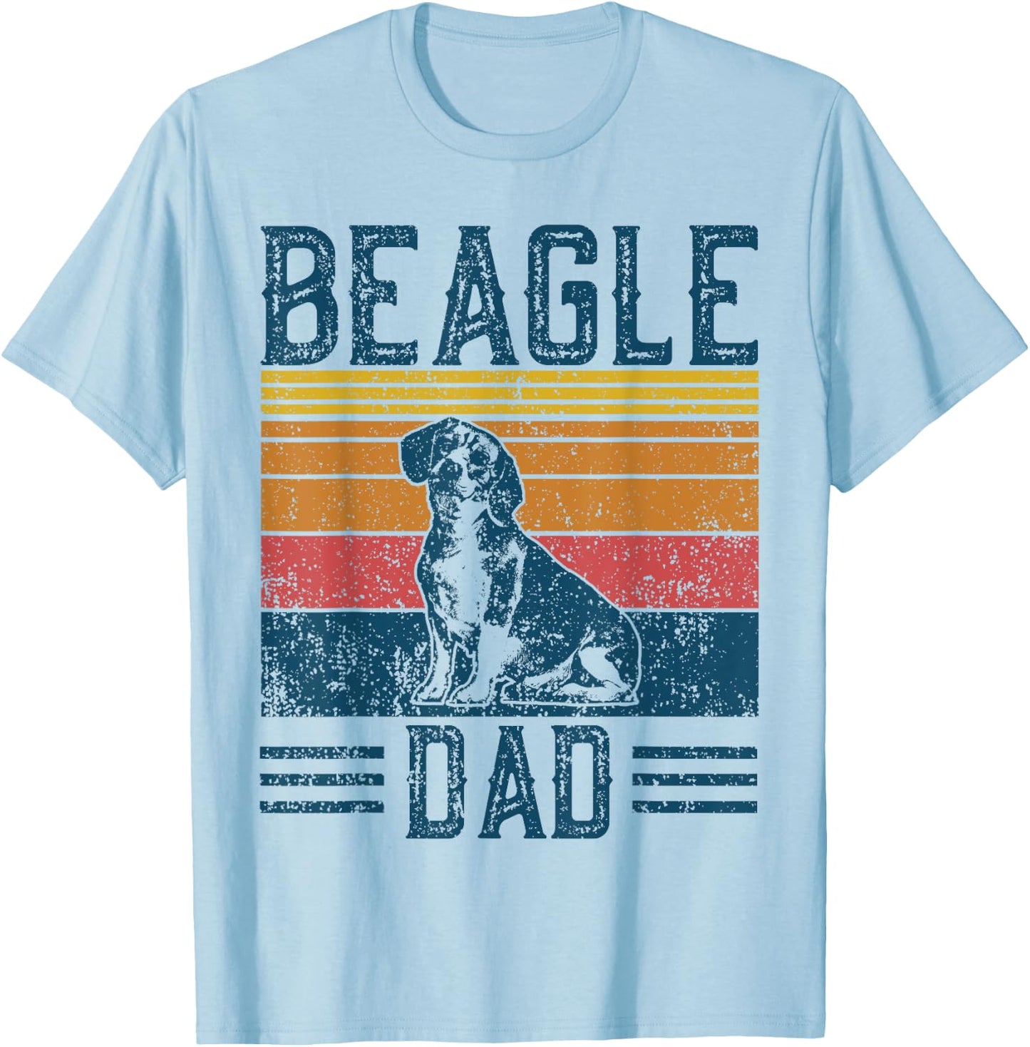 Dog Papa - Vintage Beagle Dad Women T-Shirt - T-Shirt | Light Blue