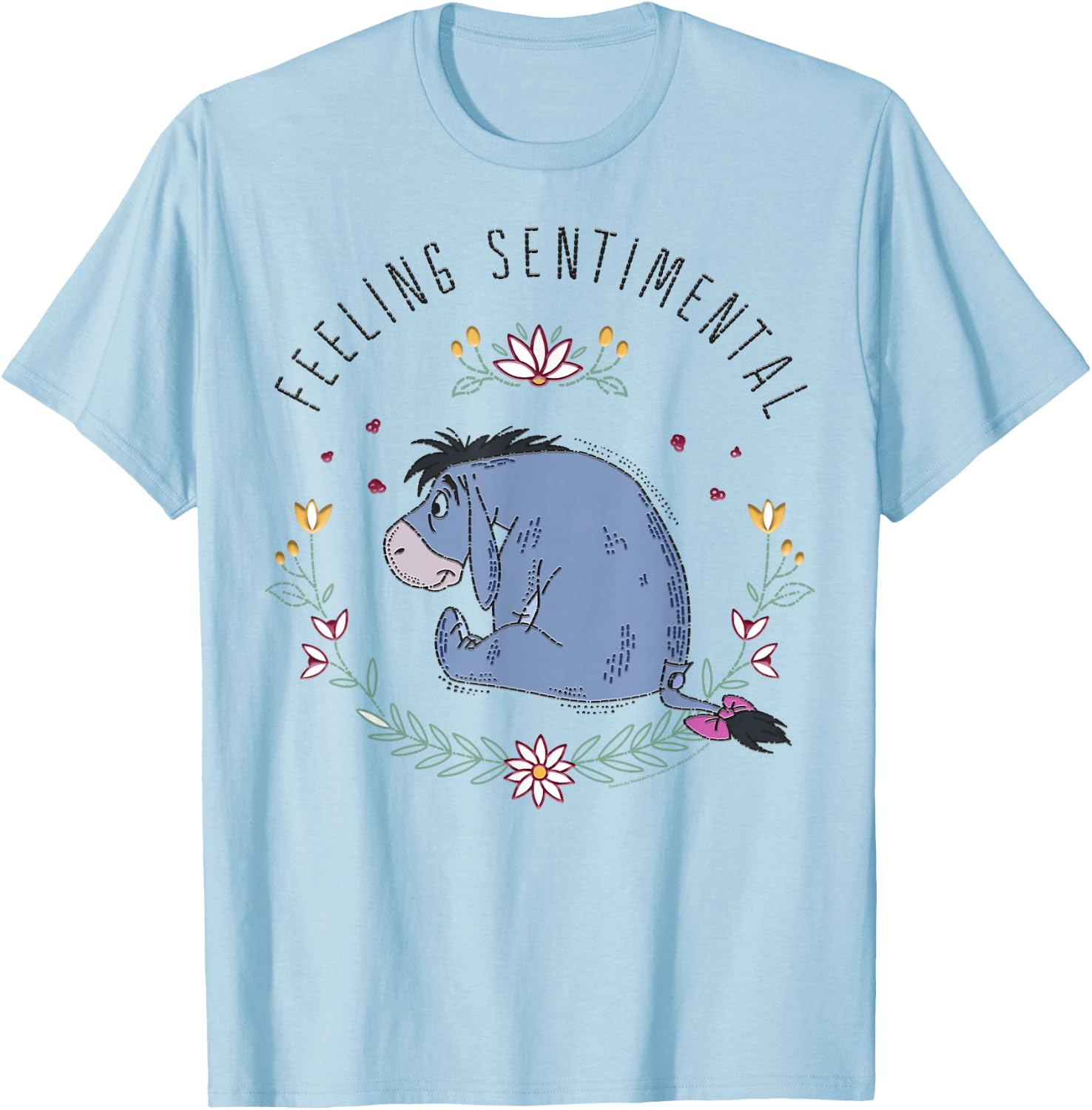 Disney Winnie The Pooh Eeyore Feeling Sentimental Small T-Shirt - T-Shirt | Light Blue