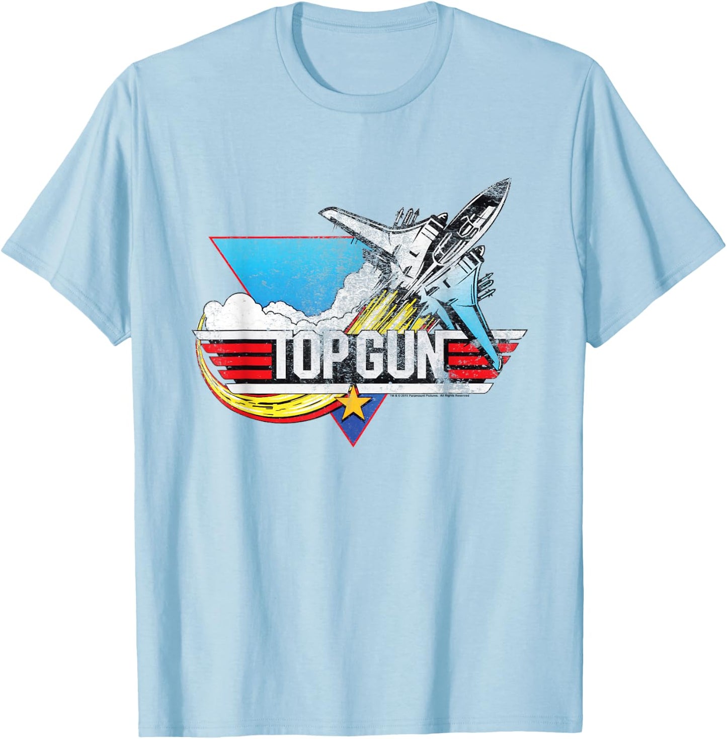 Top Gun Flying Jet T-Shirt - T-Shirt | Light Blue