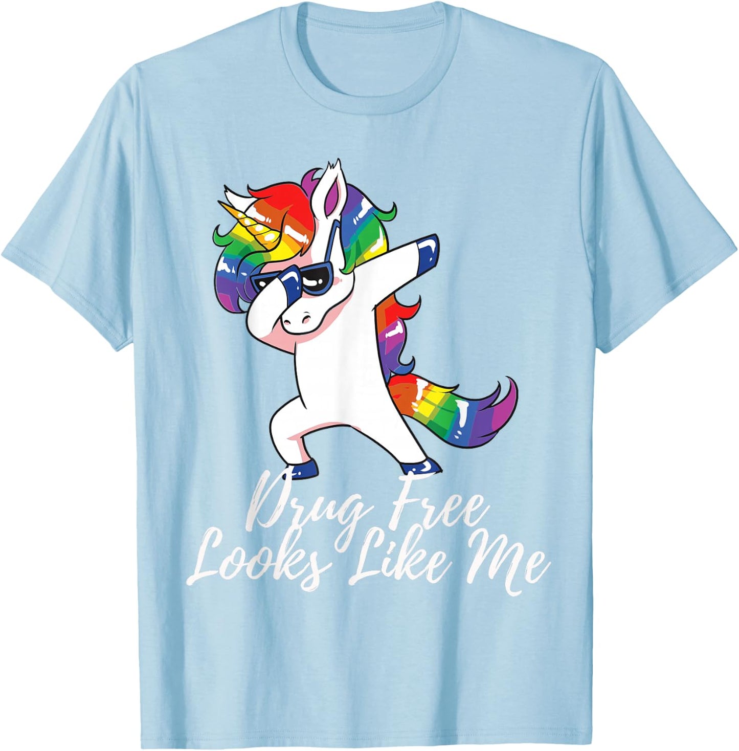 Red Ribbon Week Drug Free Looks Like This T-Shirt - T-Shirt | Light Blue