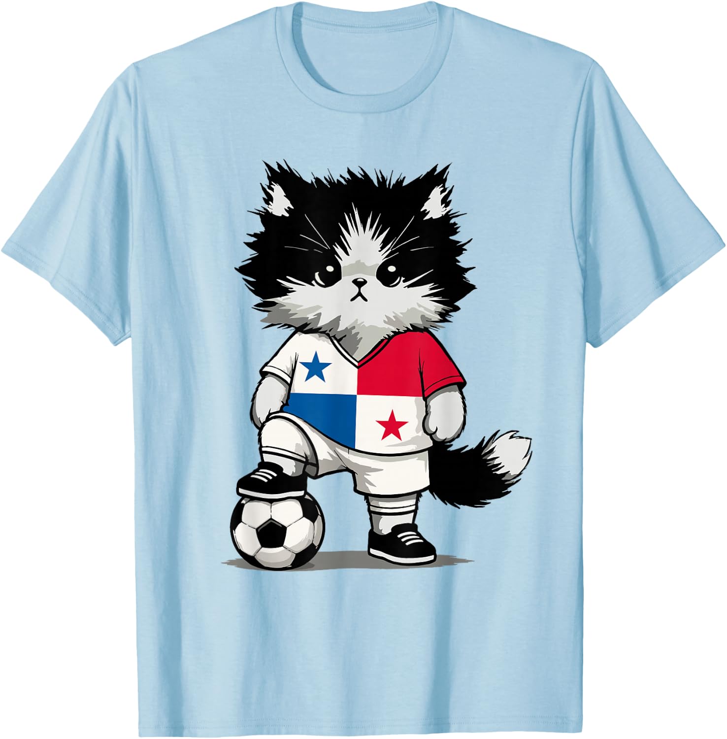 Panamanian Flag Novelty Panama T-Shirt - T-Shirt | Light Blue