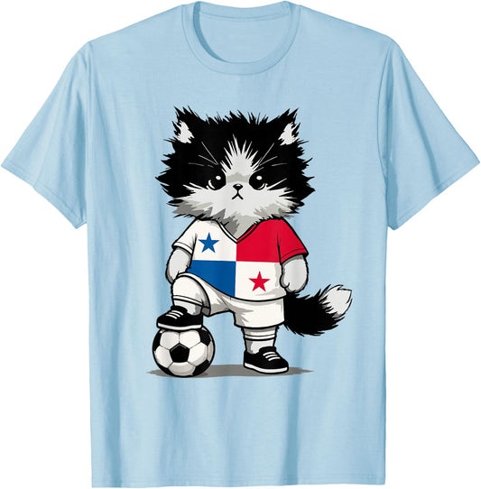 Panamanian Flag Novelty Panama T-Shirt - T-Shirt | Light Blue