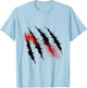 Dinosaur T rex Claw Marks For Halloween Boys Men Kids T-Shirt - T-Shirt | Light Blue