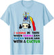 I wanna be there when karma dry fucks your ass unicorn T-Shirt - T-Shirt | Light Blue