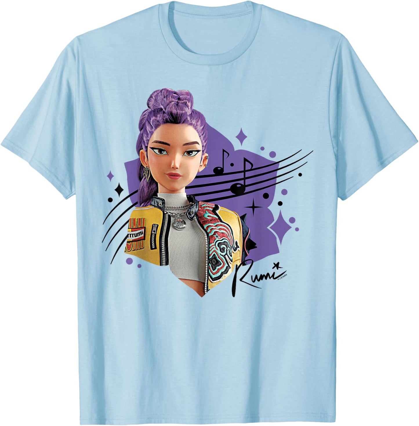 Kpop Demon Hunters Rumi Officially Licensed T-Shirt - T-Shirt | Light Blue